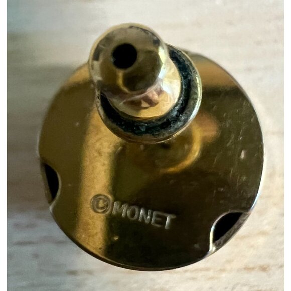 Monet Polished Gold-Tone Jewelry Beaded Necklace  with Domed Stud Earrings Set - Picture 4 of 12